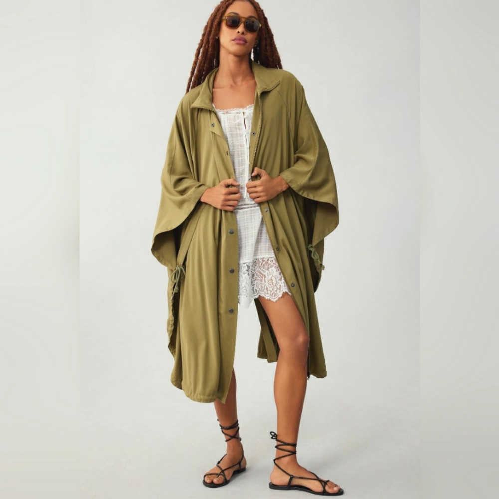 💖💖 NWT Anthropologie Pilcro Oversized Poncho Utility Jacket 💖💖